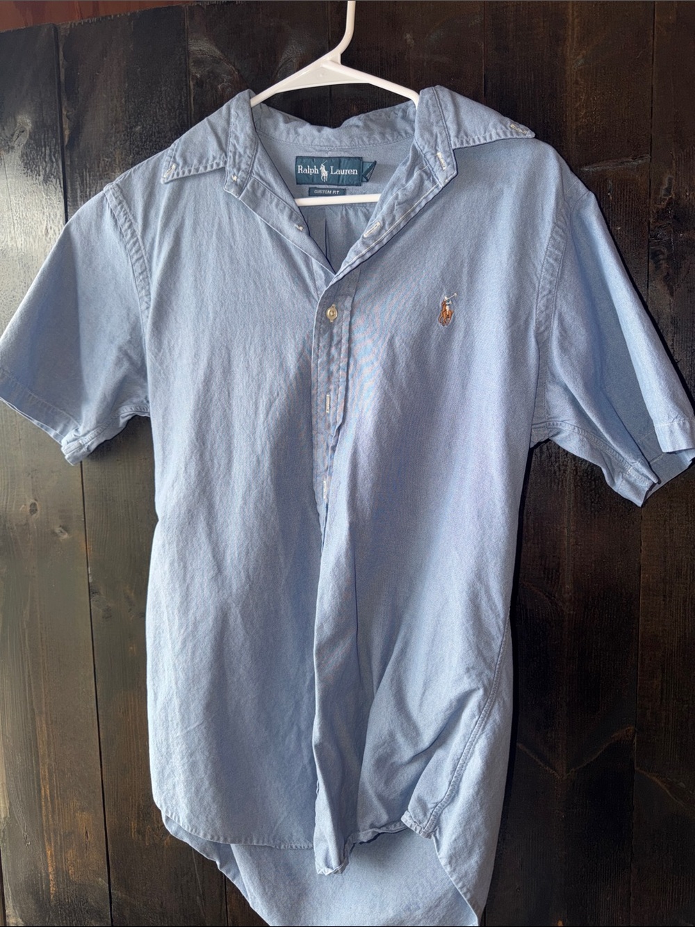 Ralph Lauren Light Blue Short-Sleeve Polo Shirt with Embroidered Pony